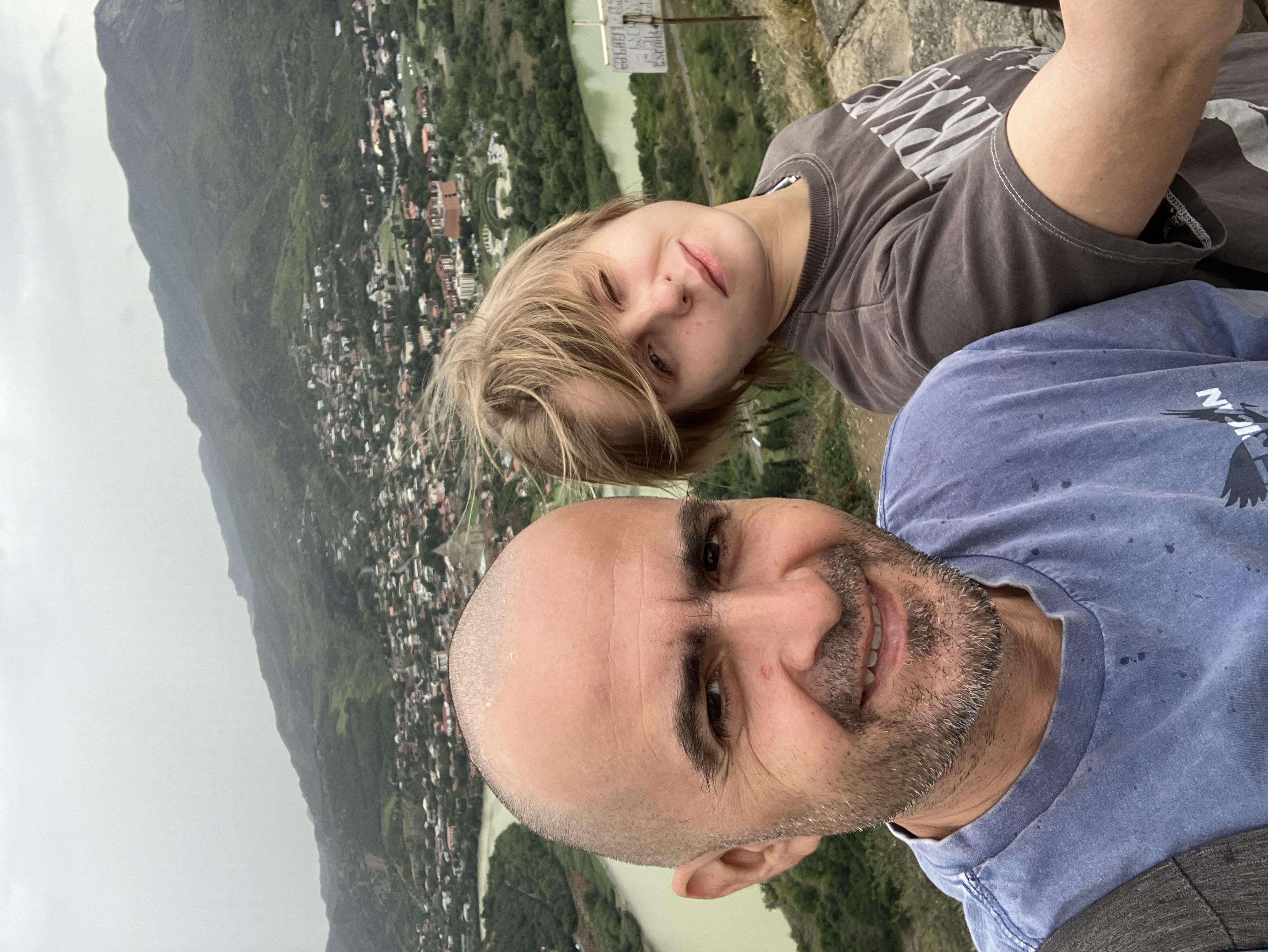 Michael hiking in the mountains with family